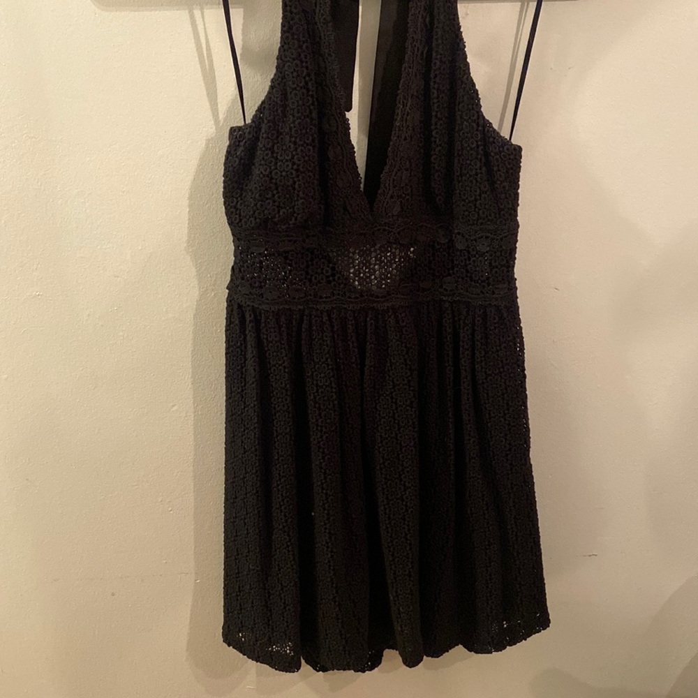 Free People black halter dress size 8